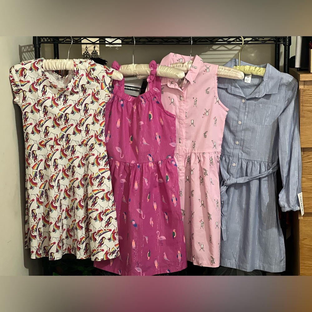 Brand new Set of 4 Little Girls Summer Dresses